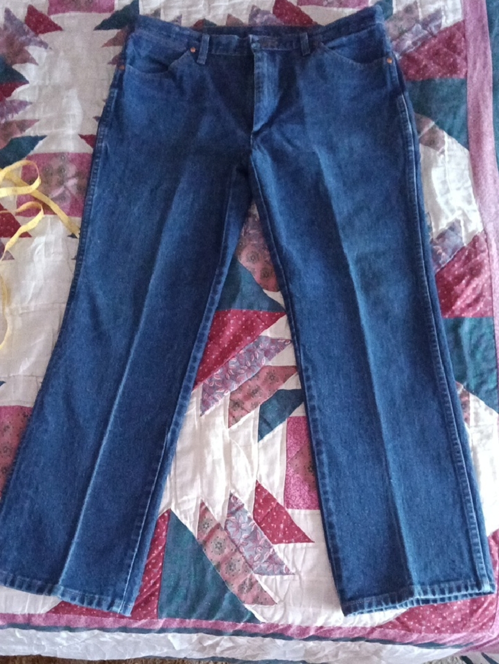 Wrangler Men's Bootcut Jeans in Blue Denim